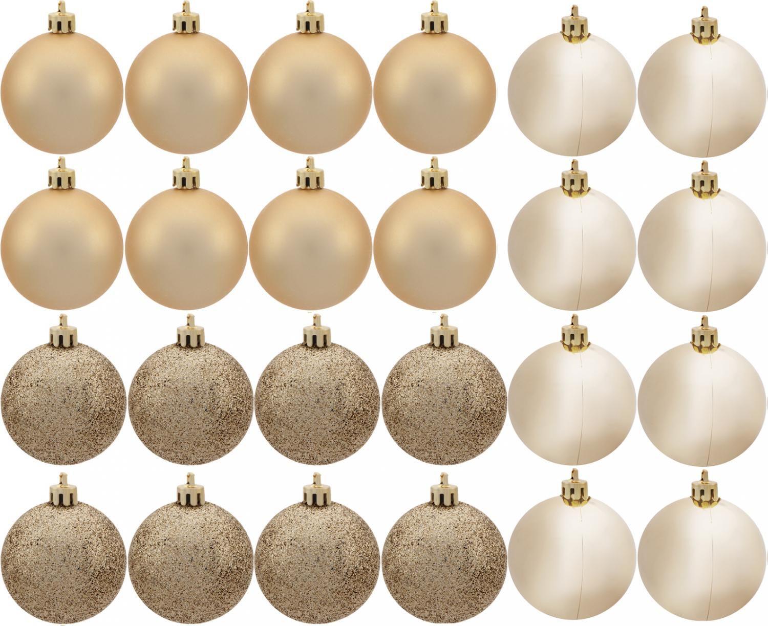 Kit Bola de Natal Champagne NATAL072 - Casambiente 6cm 24 Unidades