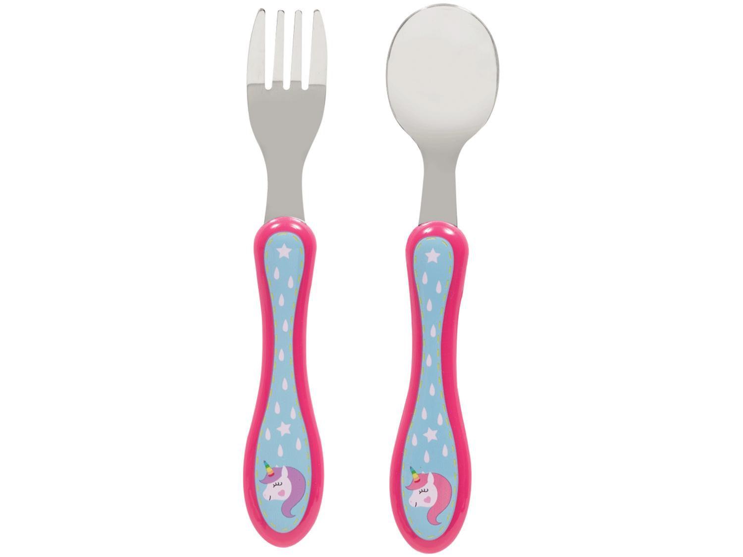 Kit Talher Infantil Buba Unicórnio Star - Colorido 2 Peças