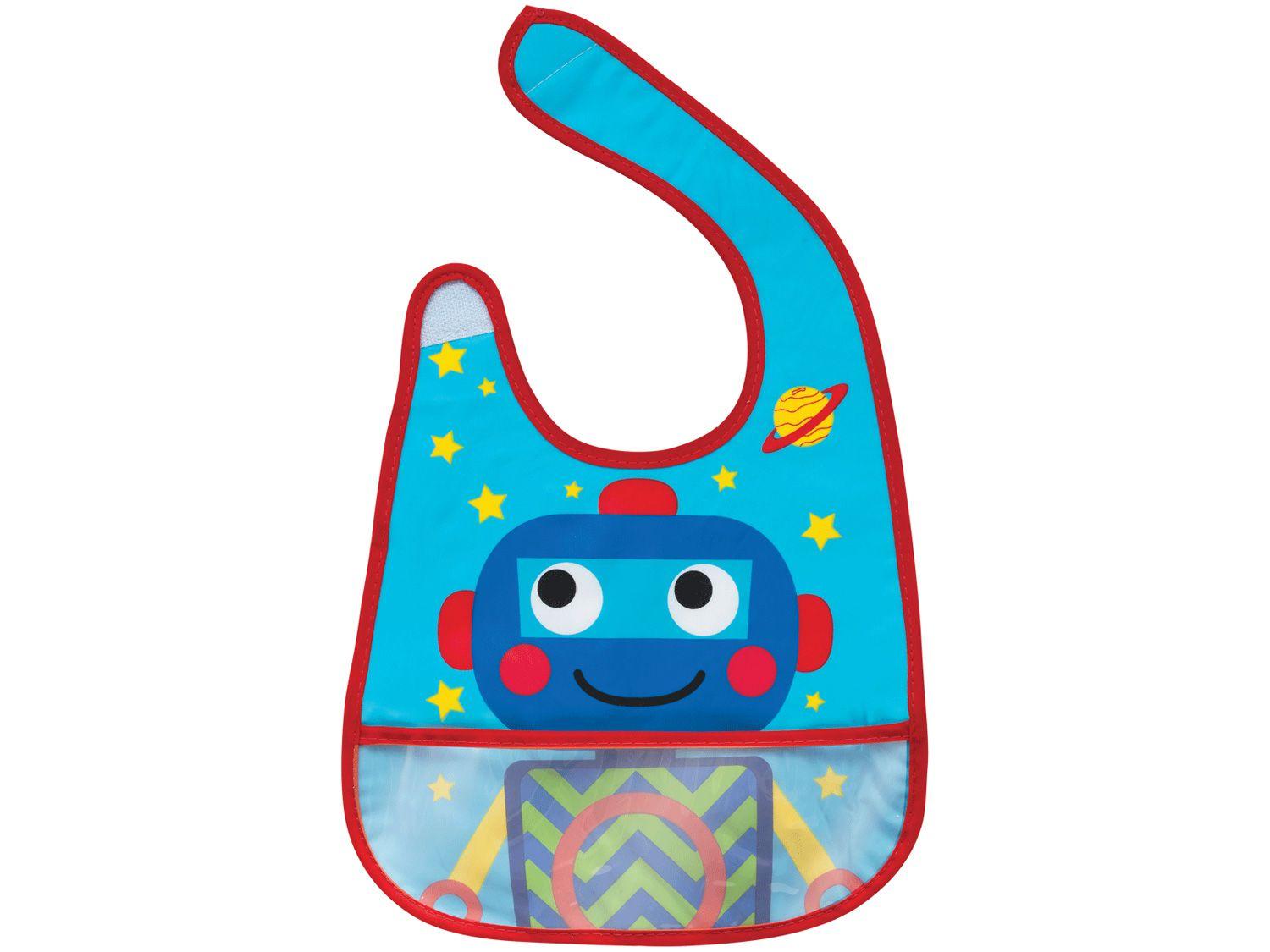 Babador Impermeável com Bolso Buba Robô