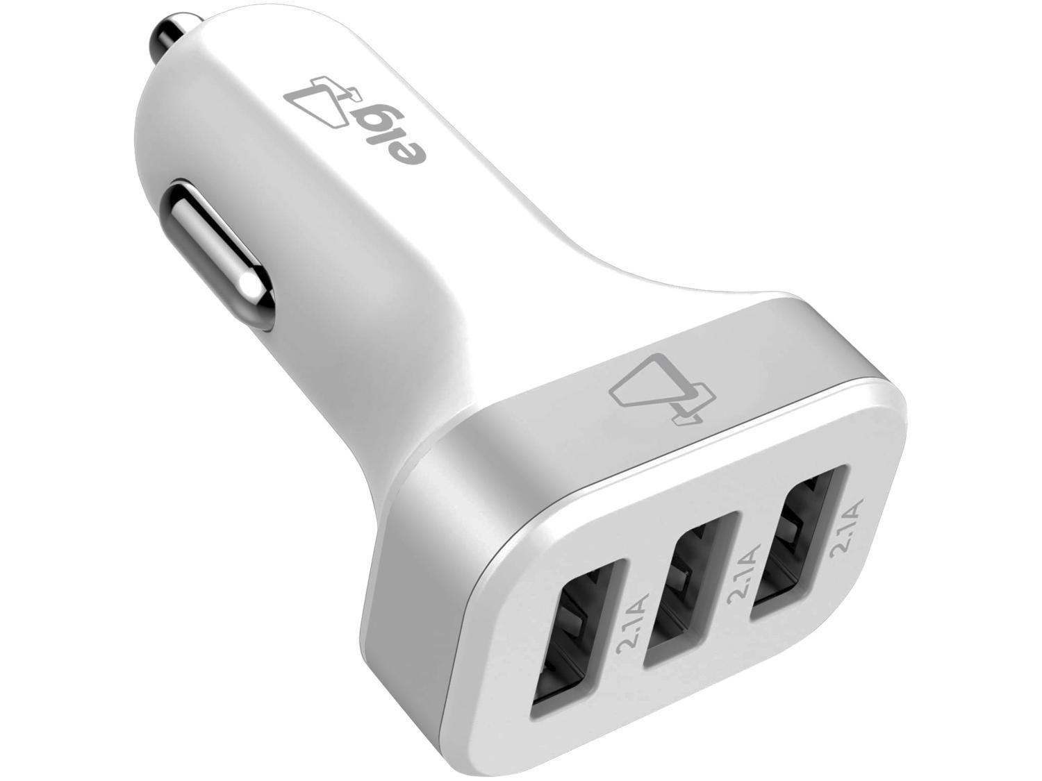 Carregador Veicular Carga Rápida Universal - 3 Entradas USB ELG Evolution CC3S