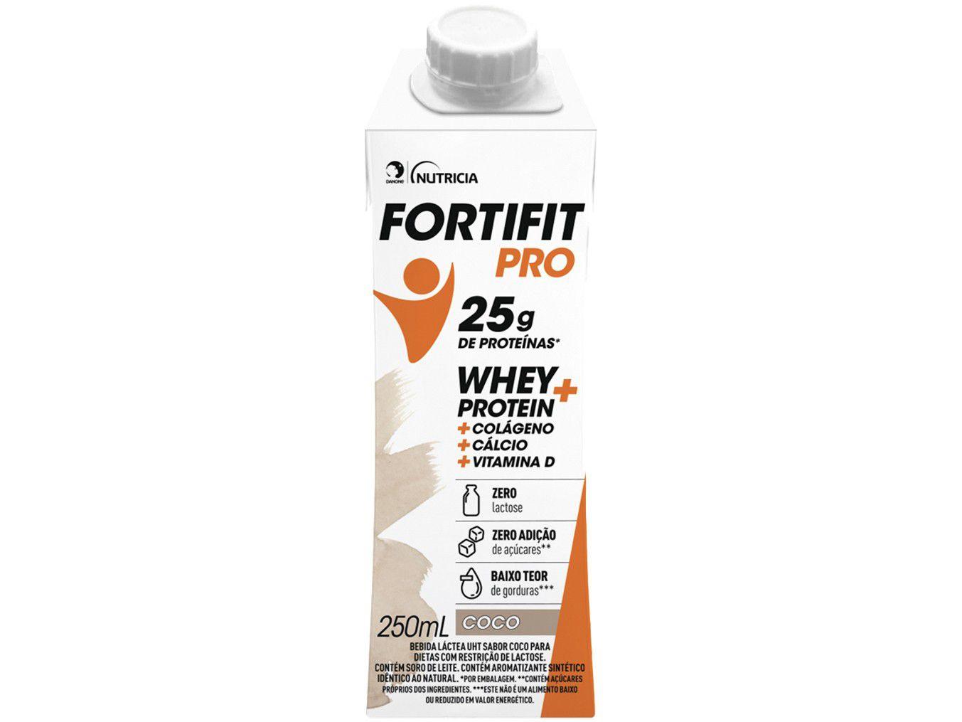 Bebida Láctea Fortifit Pro Coco Zero Açúcar - 250ml