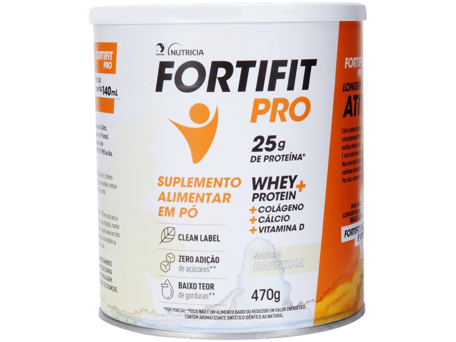 Suplemento Alimentar Adulto Fortifit Pro Baunilha - Zero Açúcar 470g