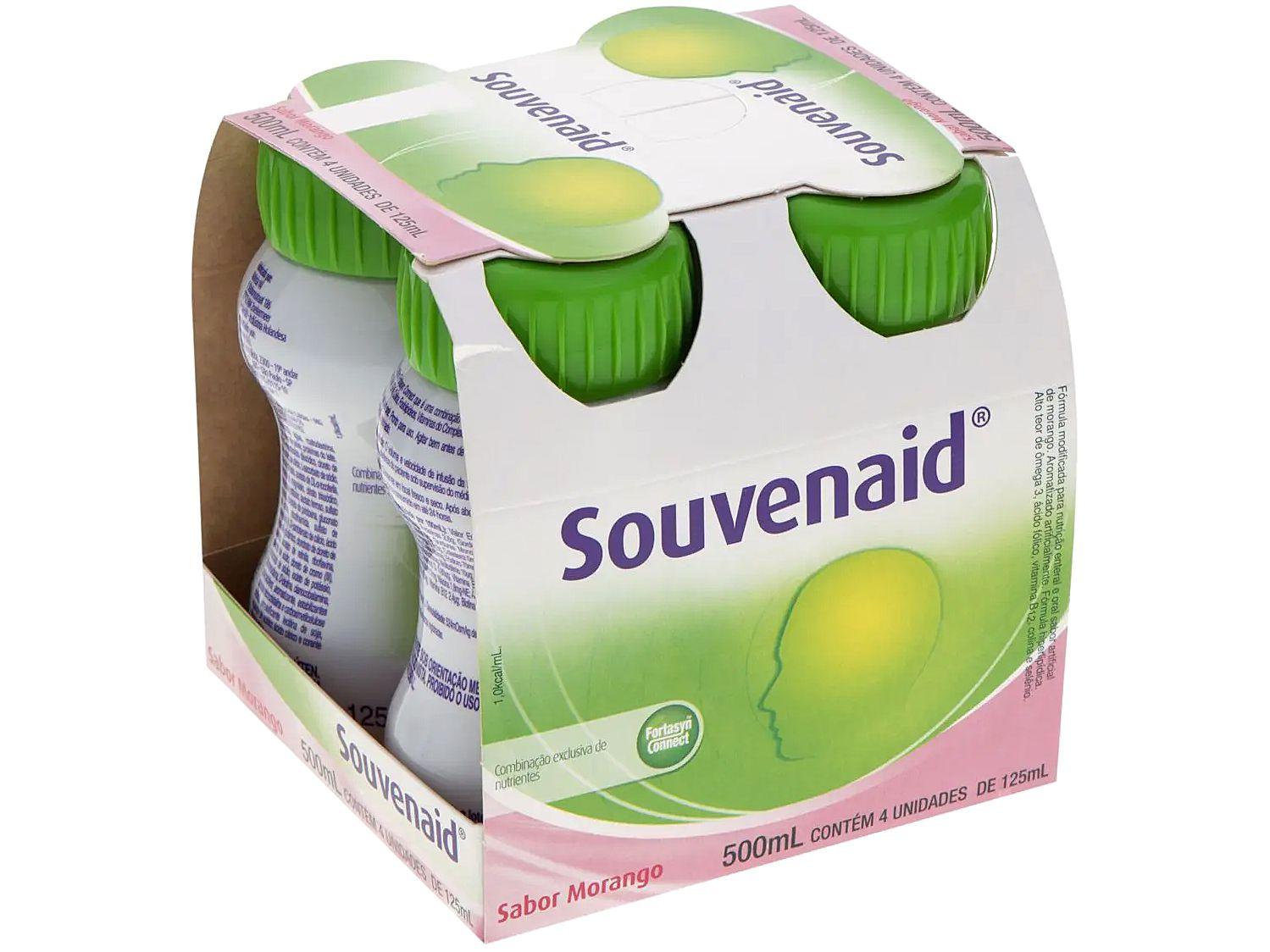 Suplemento Alimentar Adulto Souvenaid Morango - 125ml 4 Unidades