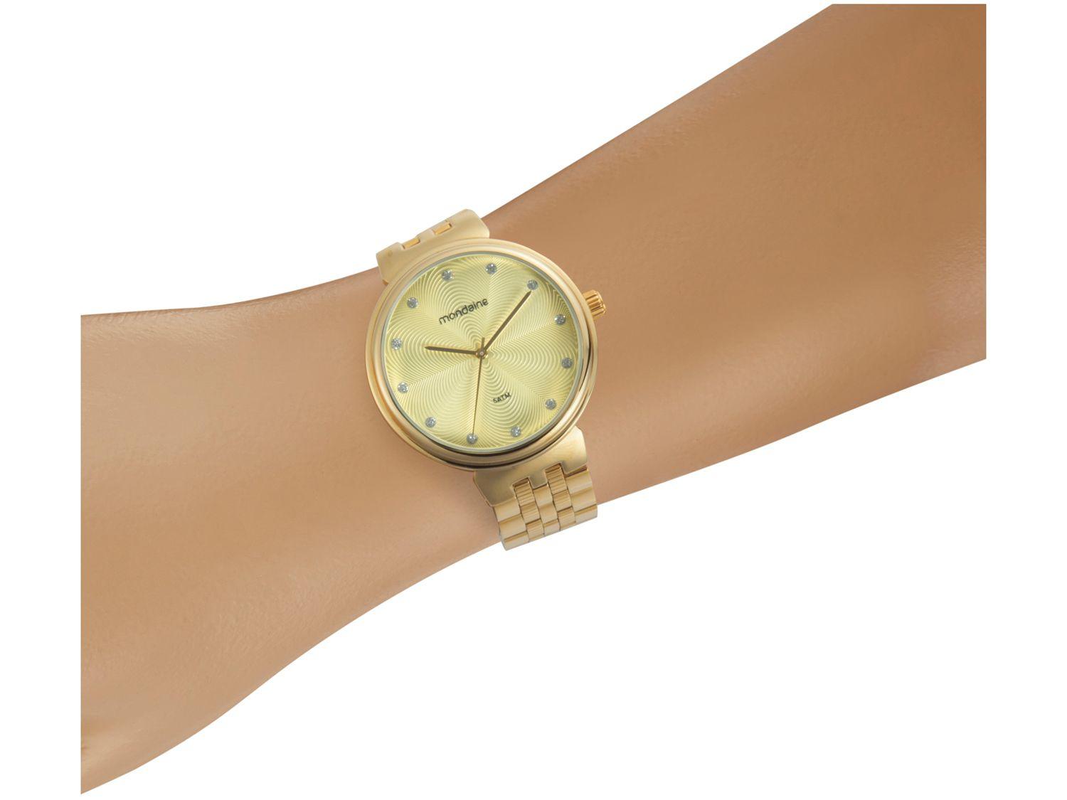 relogio feminino bronze mondaine