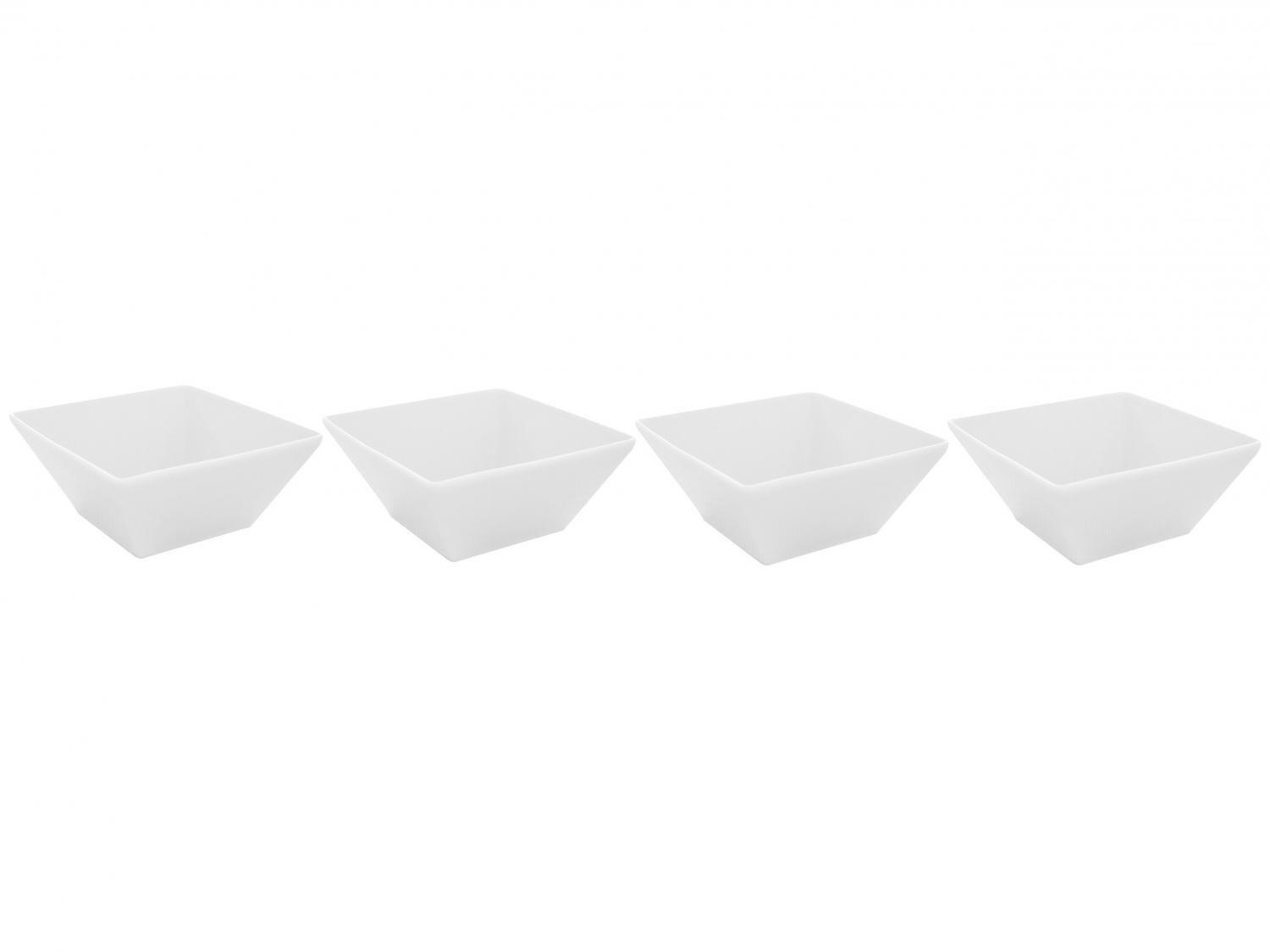 Conjunto de Bowls Porcelana Branco Schmidt - 400ml Gastronômico 4 Peças