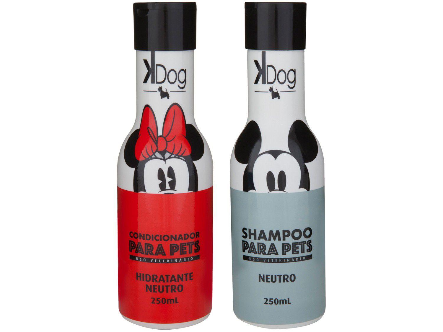 Kit Shampoo e Condicionador Cachorro e Gato - Neutro K-Dog Disney 250ml