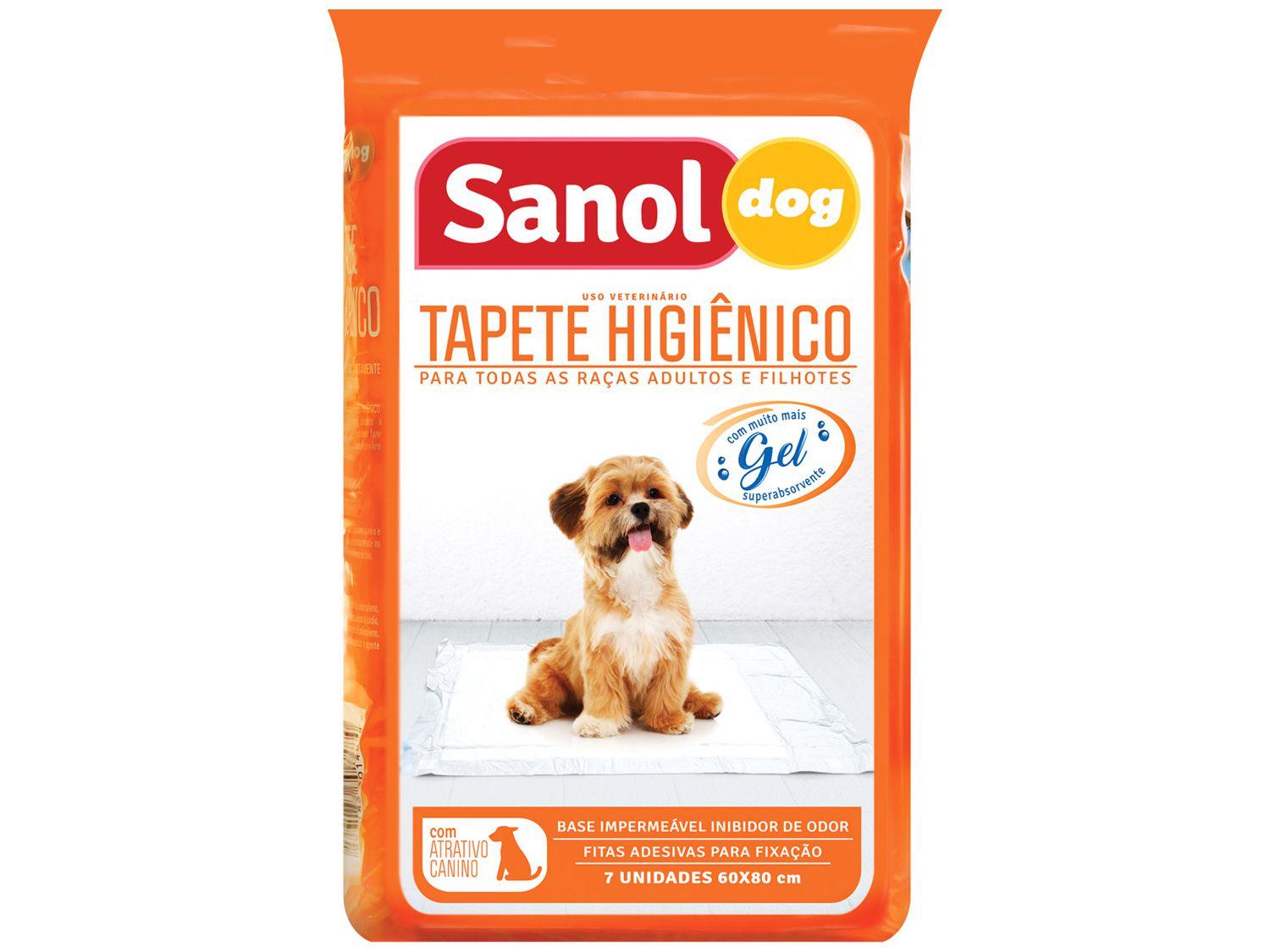 Tapete Higiênico Sanol Dog 80x60cm - 7 Unidades