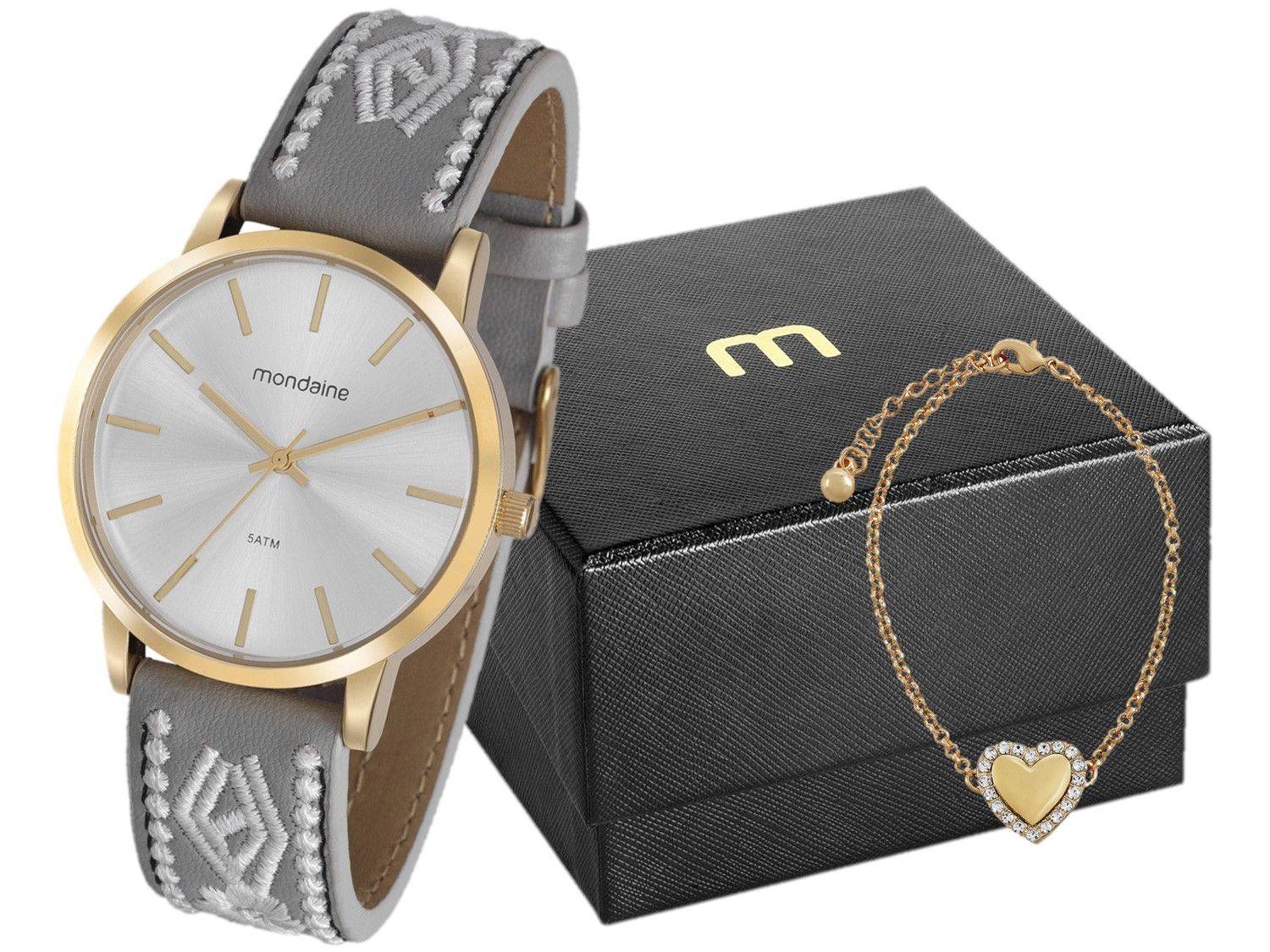 relogio mondaine cinza