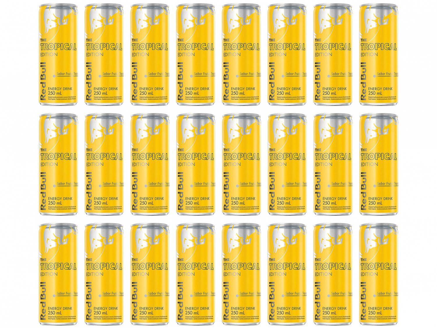 Bebida Energética Red Bull Tropical Edition - Frutas Tropicais 250ml 24 Unidades