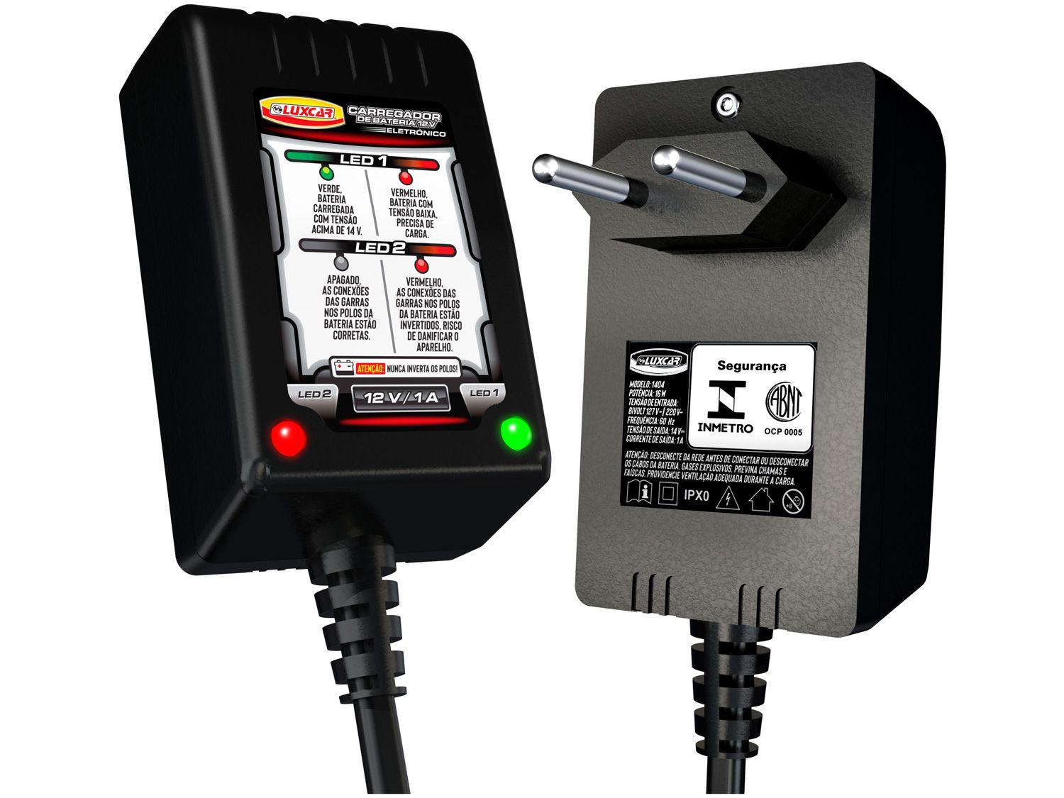 Carregador de Bateria Inteligente 12V Luxcar 1500