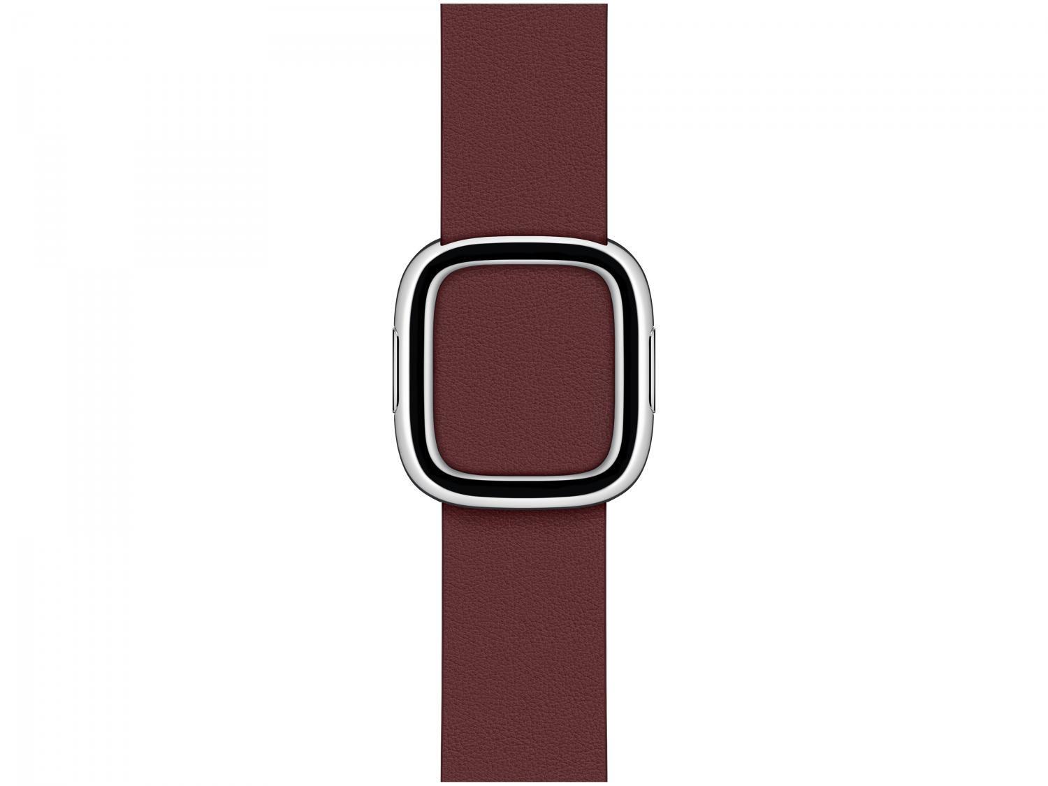 Pulseira Apple Watch Fecho Moderno Couro 40mm - Vermelho Granada Original