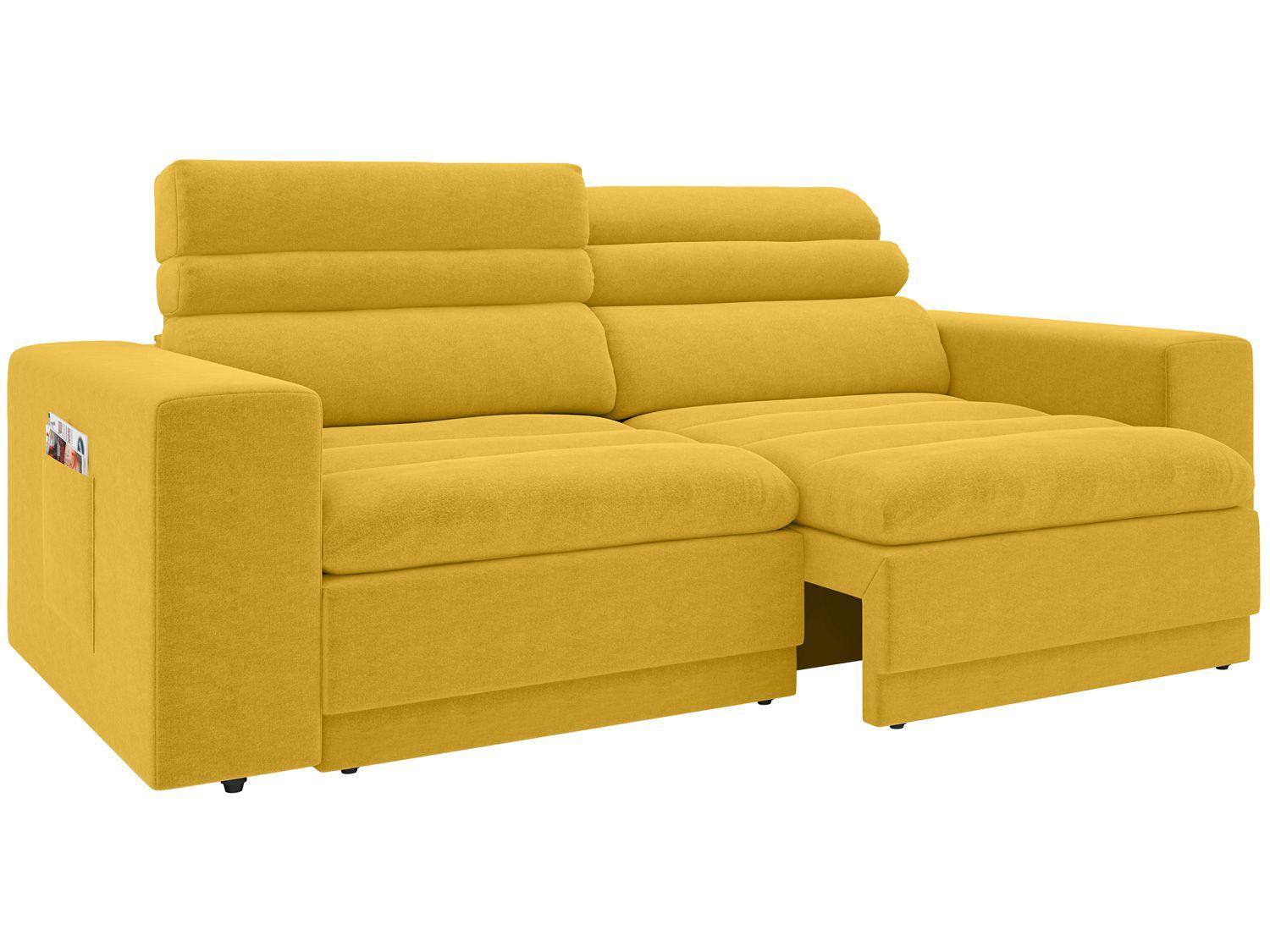 Sofá Retrátil Reclinável 4 Lugares Velosuede - Treviso Next Sofás
