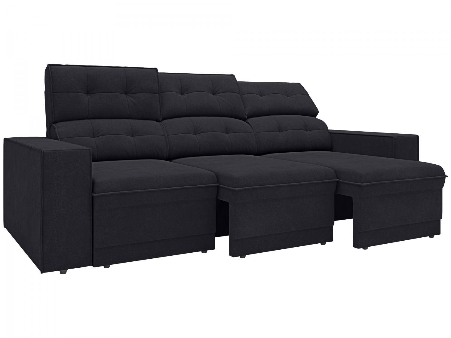Sofá Retrátil Reclinável 3 Lugares Velosuede - Lazio Next Sofás