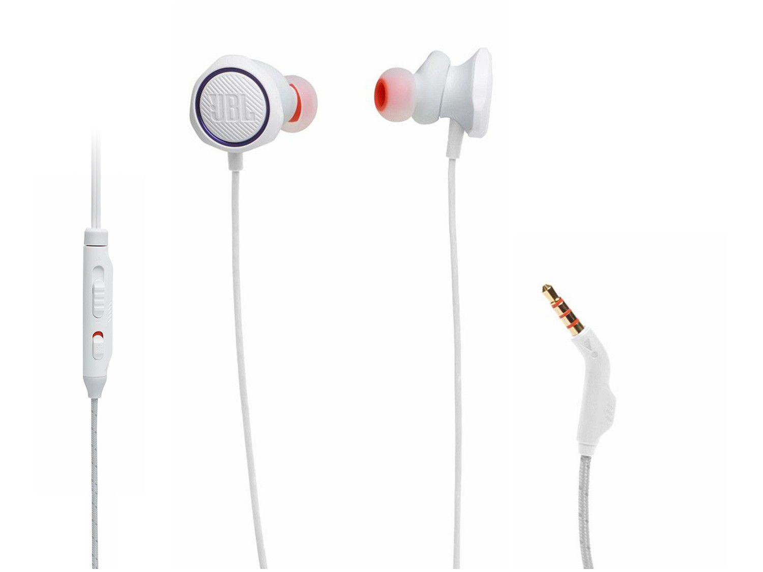Fone de Ouvido Gamer com Microfone JBL Quantum - JBLQUANTUM50WHT Intra-auricular Branco