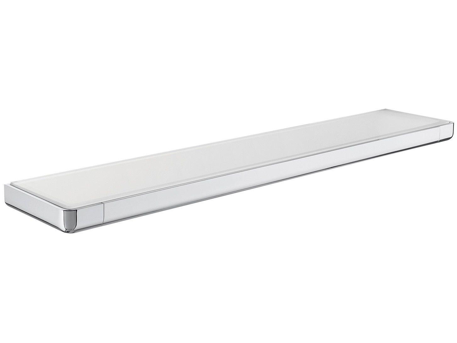 Prateleira para Banheiro Metal Cromado e Vidro - Roca 60cm Escala Tempo