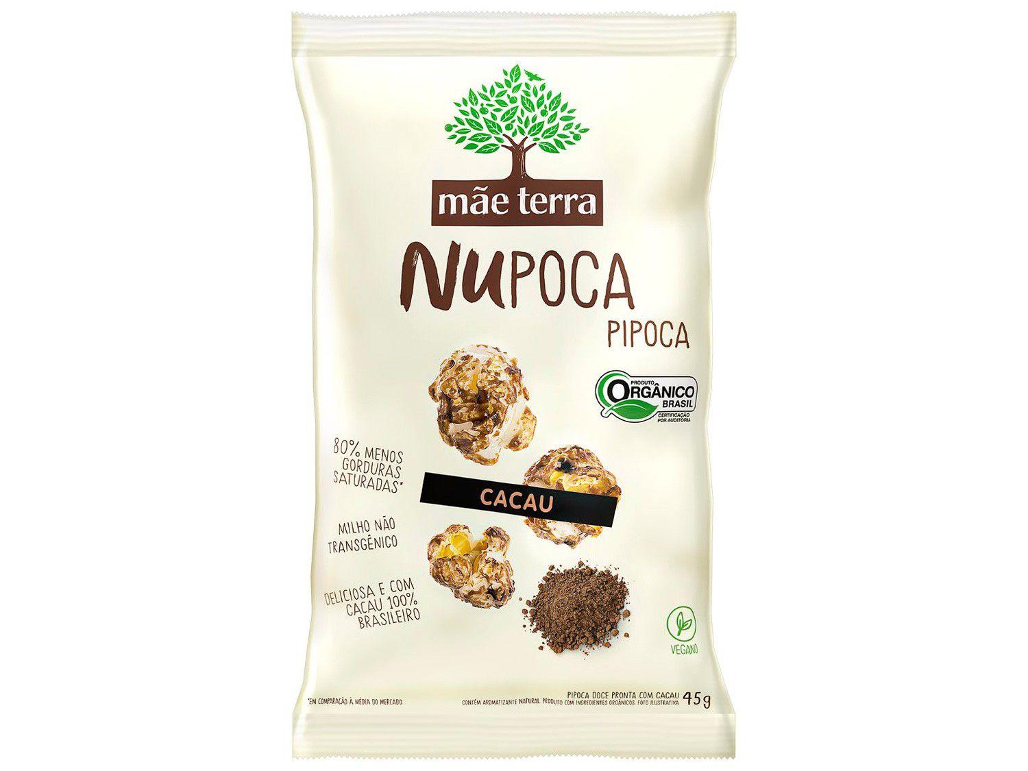 Pipoca Doce Cacau Orgânica Mãe Terra NuPoca 45g