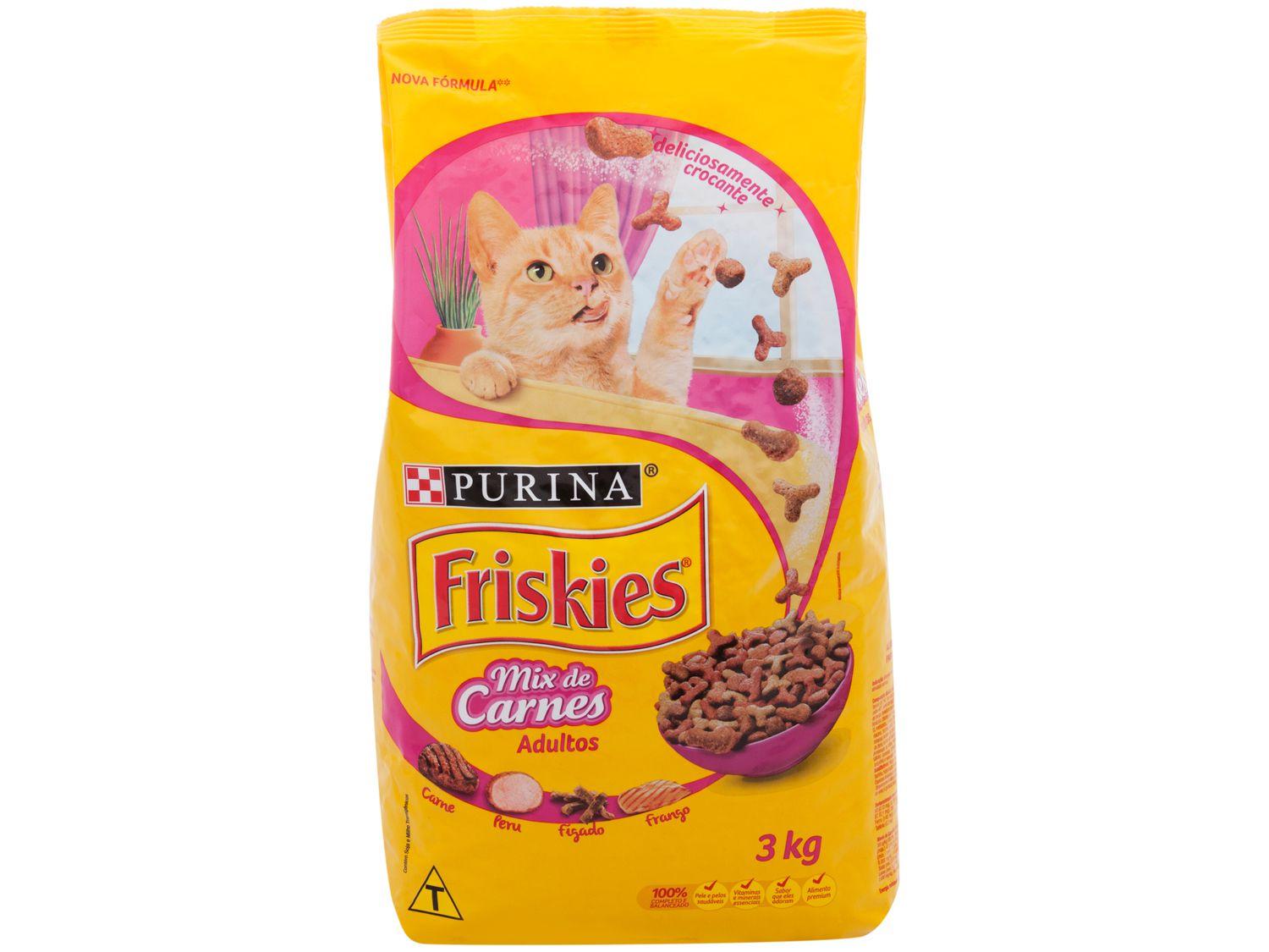Ração Premium para Gato Friskies Adulto - Mix de Carnes 3kg