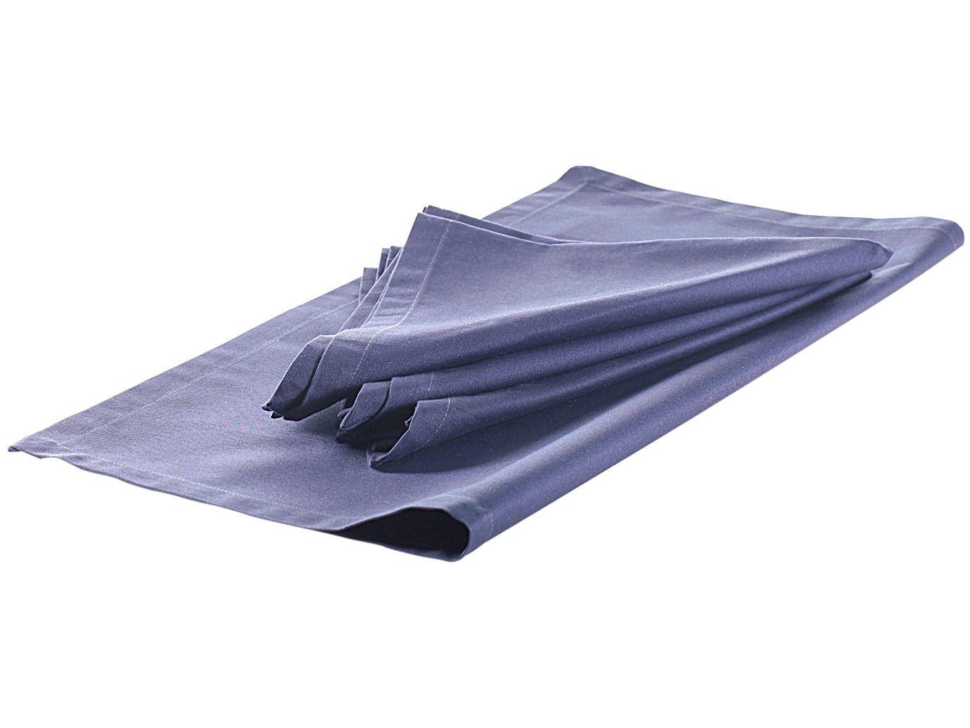 Guardanapo de Tecido Azul 100% Algodão - 45x45cm Buddemeyer Sicily 4 Peças