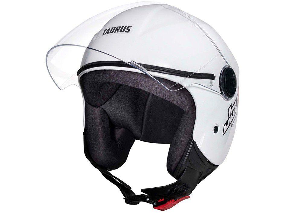 Capacete de Moto Aberto Taurus - JOY23 Branco Tamanho 56