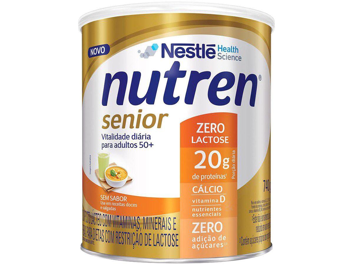 Suplemento Alimentar Adulto Nutren Senior - Sem Sabor Zero Açúcar sem Lactose 740g