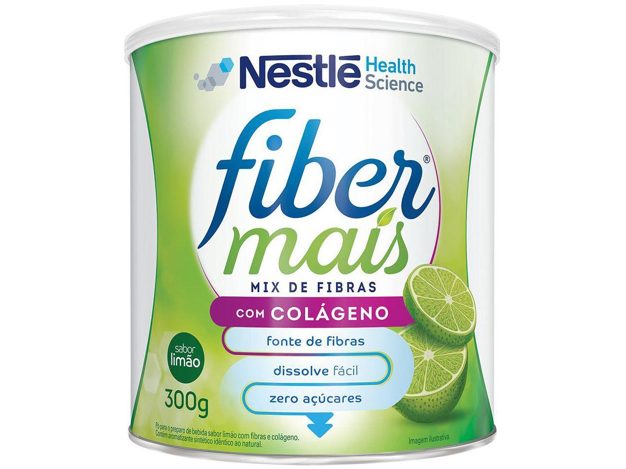 Complemento Alimentar Adulto Fiber Mais Limão - com Colágeno sem Açúcar 300g