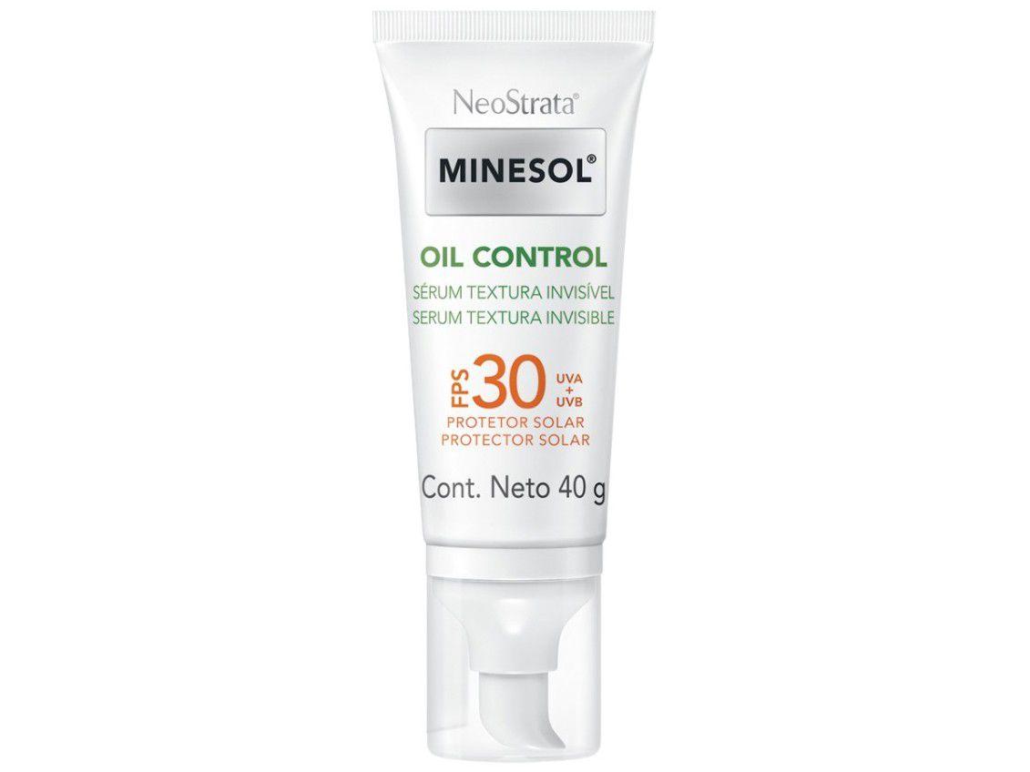 Protetor Solar Facial Minesol FPS 30 Oil Control - Sérum Textura Invisível 40g