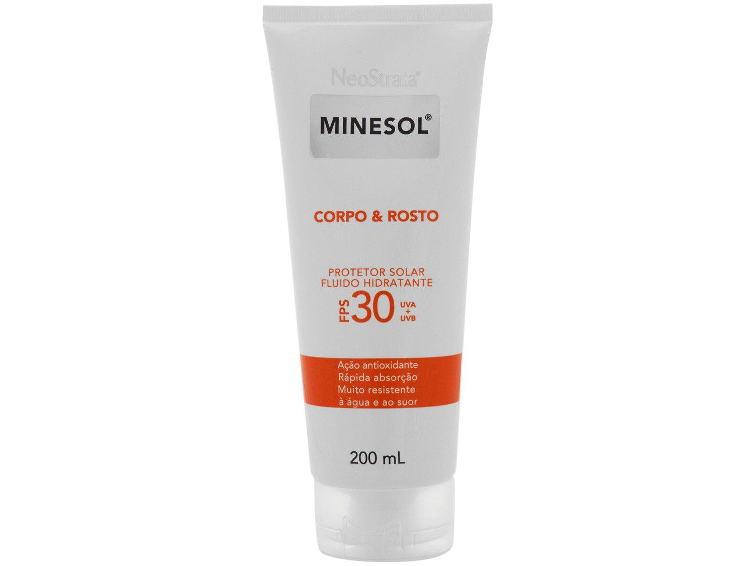 Protetor Solar Facial e Corporal Minesol FPS 30 - Corpo & Rosto 200ml