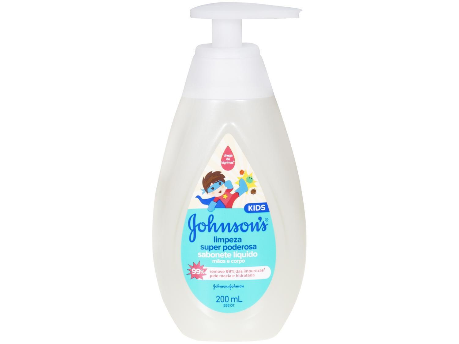 Sabonete Líquido Infantil Johnsons Kids - Limpeza Super Poderosa 200ml