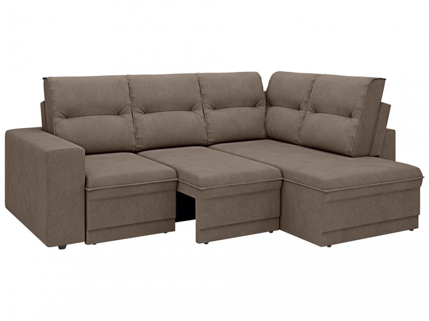 Sofá de Canto Retrátil Chaise 4 Lugares - Velosuede Jubileu Next Sofás