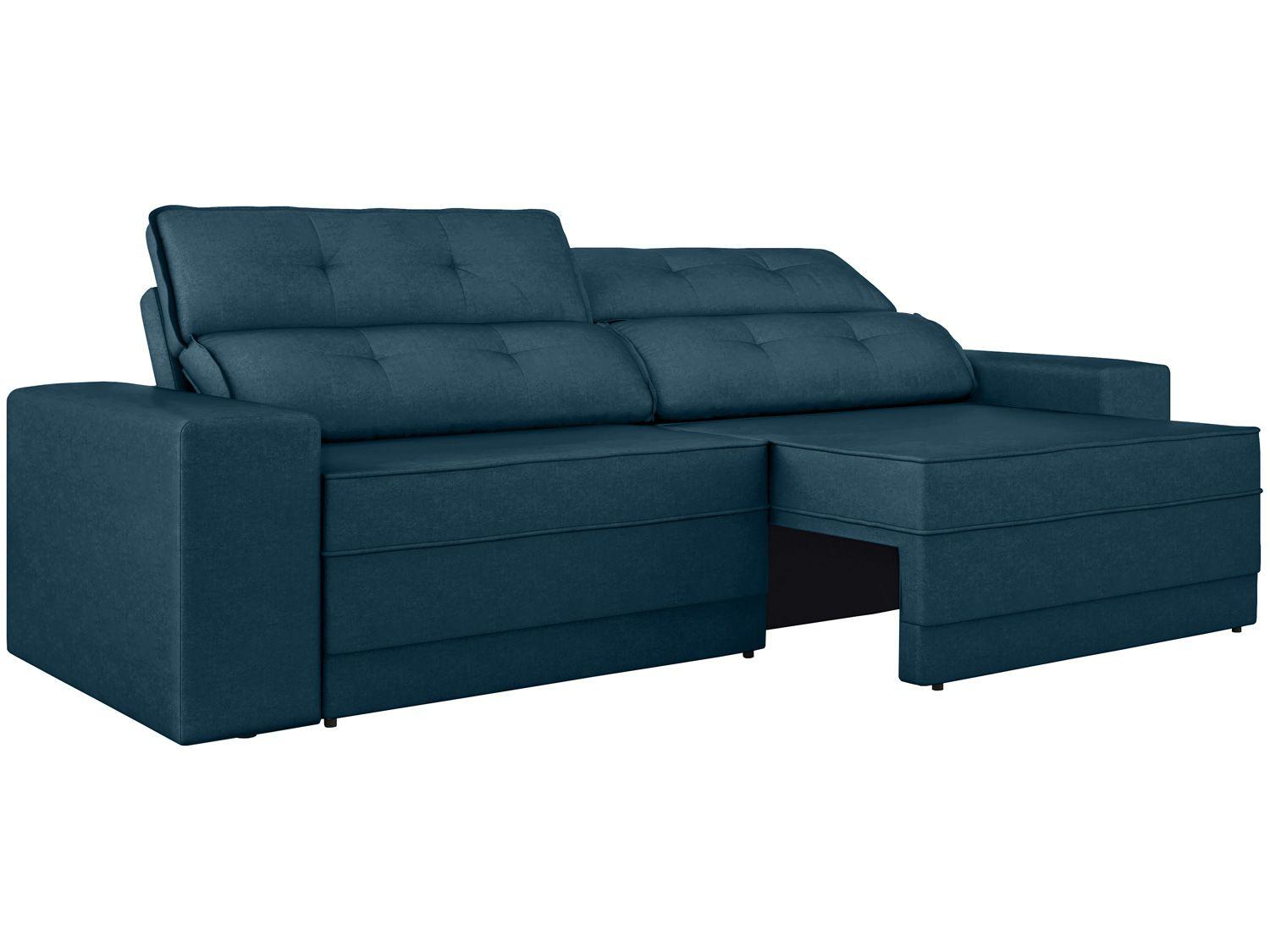 Sofá Retrátil Reclinável 5 Lugares Velosuede Leon - Next Sofás