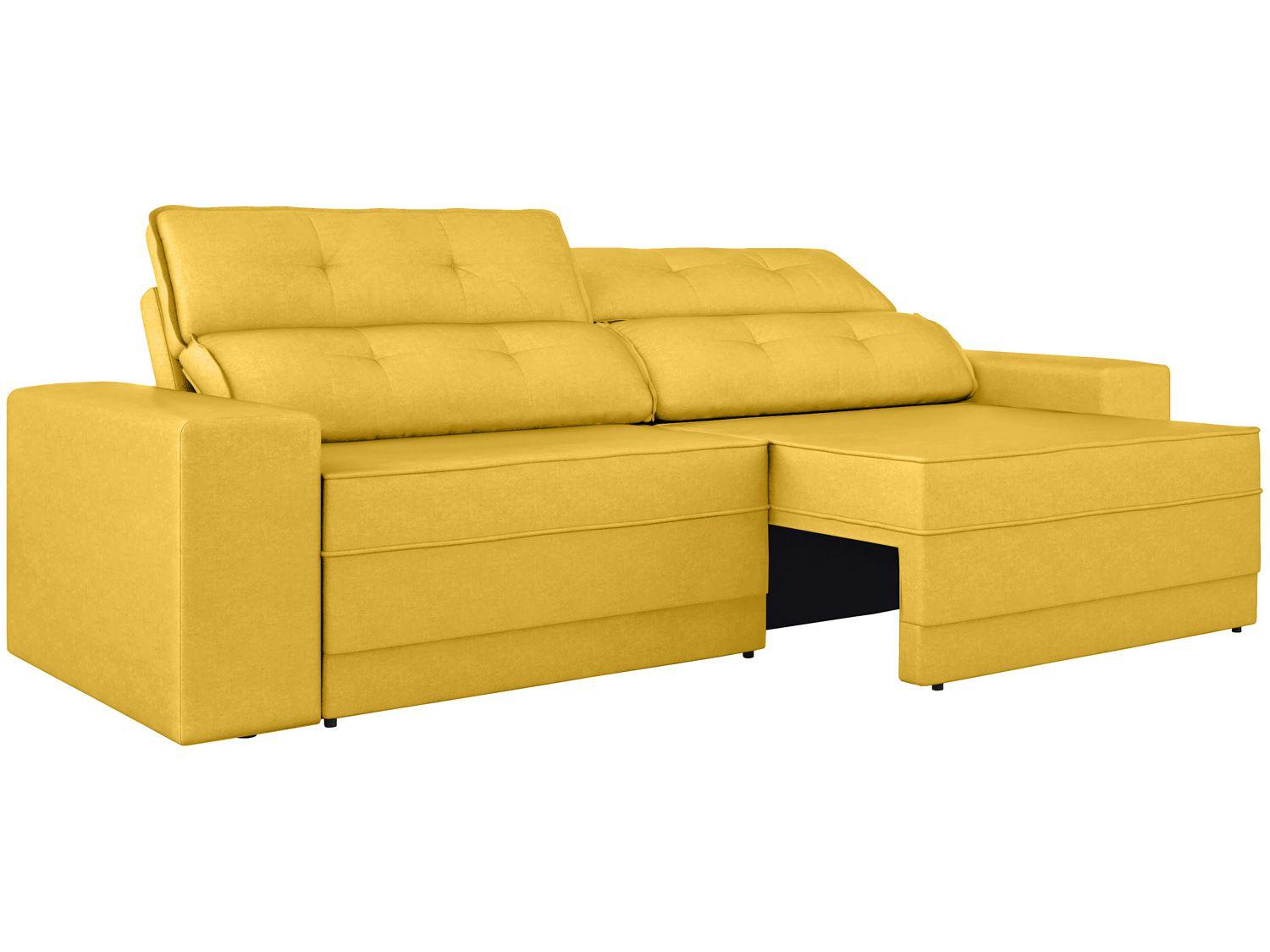 Sofá Retrátil Reclinável 4 Lugares Velosuede Leon - Next Sofás