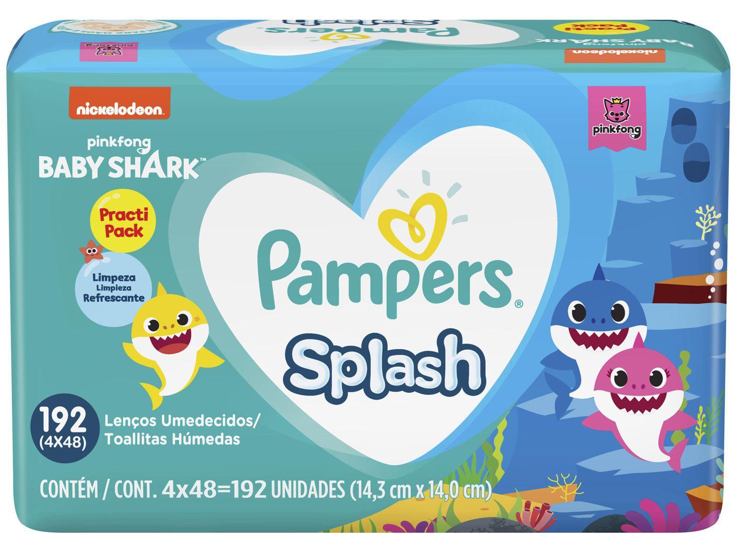 Lenço Umedecido Pampers Splash - 192 Unidades