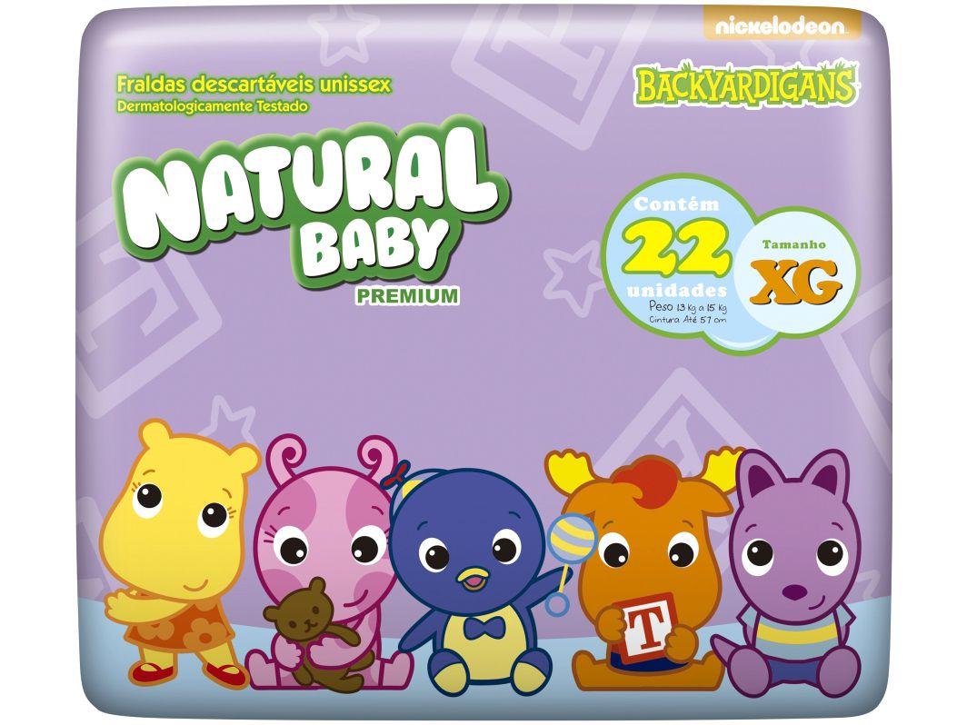 Fralda Natural Baby Premium Backyardigans Tam. XG - 13 a 15kg 22 Unidades