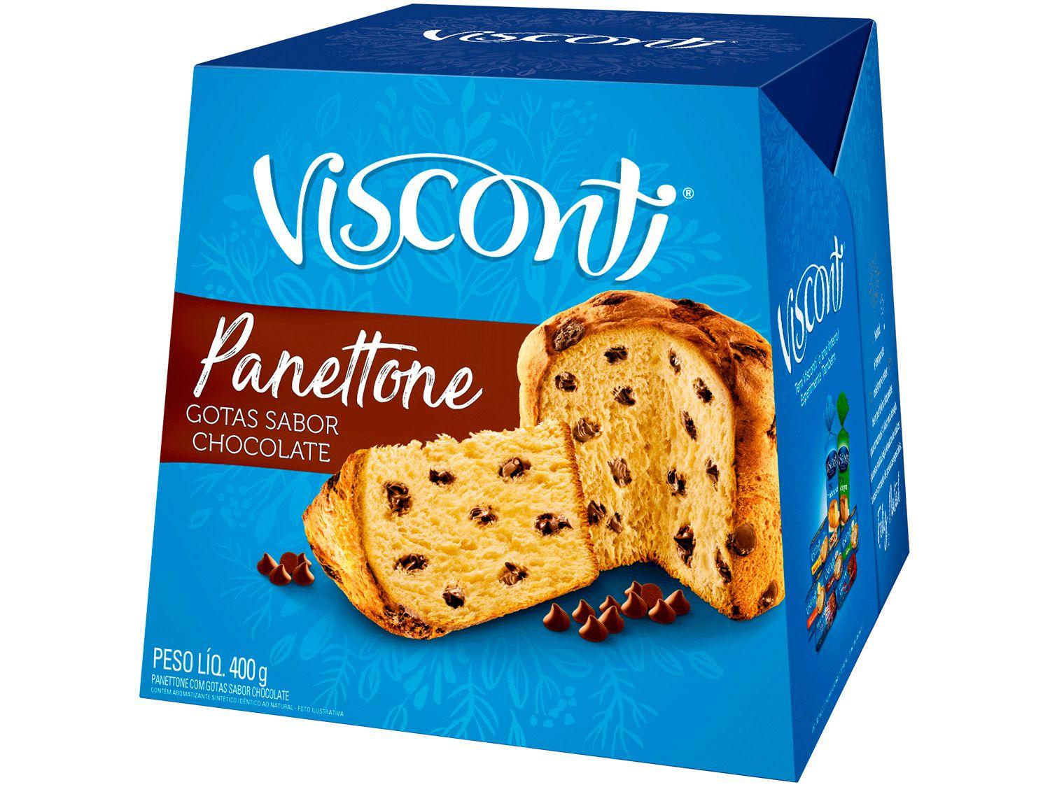 Panetone Visconti Gotas Sabor Chocolate - 400g