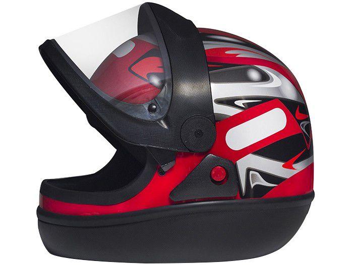 Capacete de Moto Fechado San Marino - GRAFIC Vermelho Tamanho 56