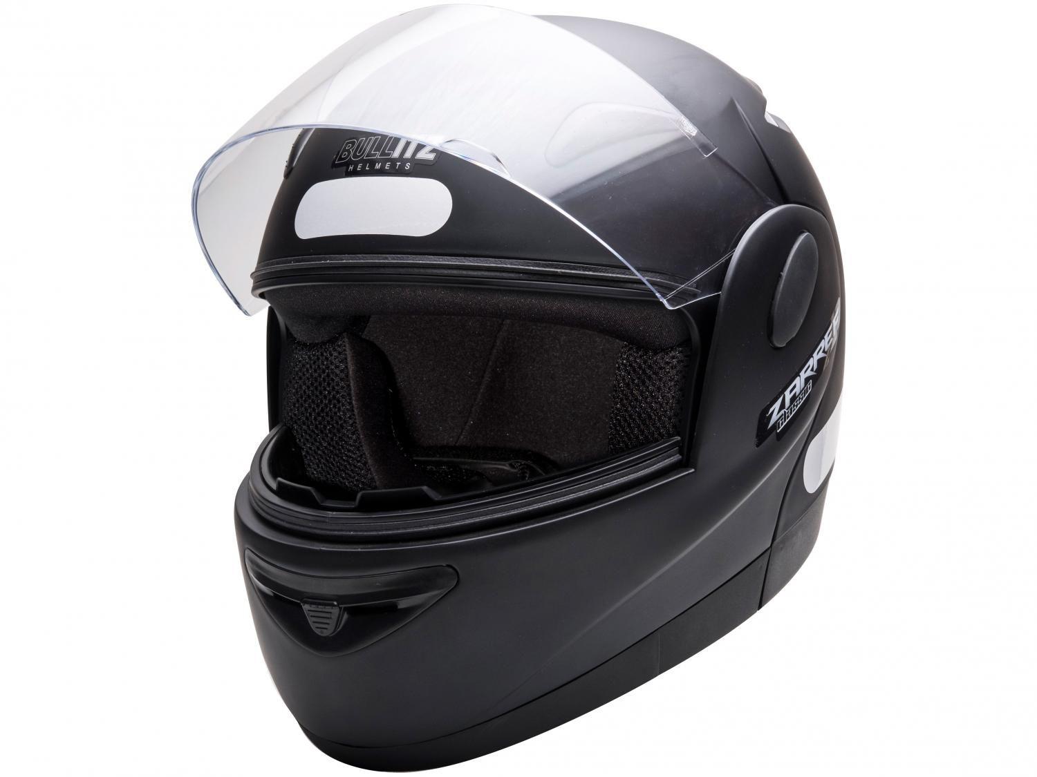 Capacete de Moto Articulado Taurus Zarref - V4 CLASSIC Preto Fosco Tamanho 60