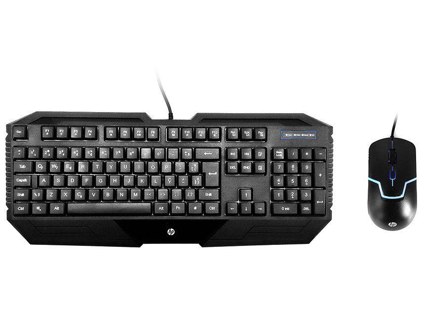 Kit Teclado e Mouse Gamer HP GK1000
