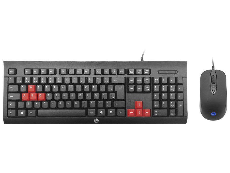 Kit Teclado e Mouse Gamer HP KM100