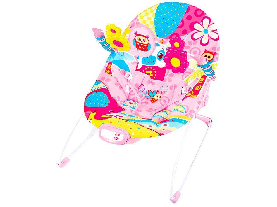Cadeirinha de Descanso Mastela Reclinável - Vibratória com Móbile Sinfonia Pink até 11kg