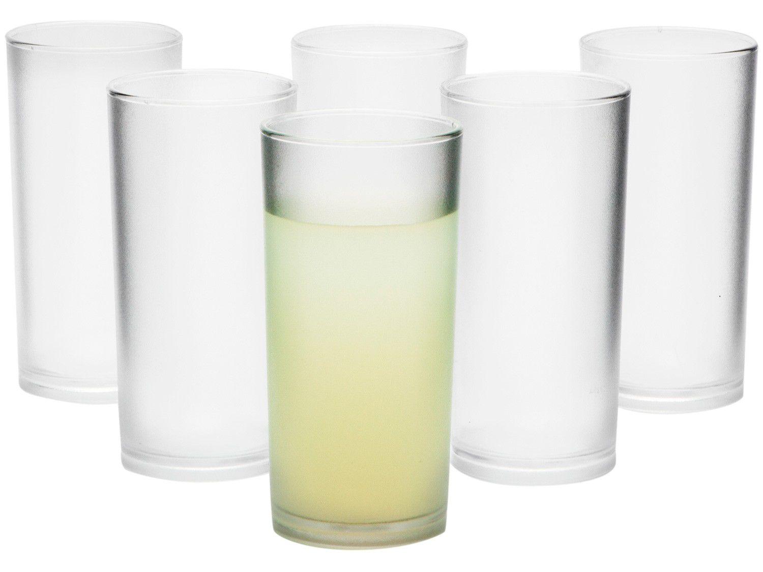 Jogo de Copos Transparente 300ml 6 Peças - VemPlast Long Drink