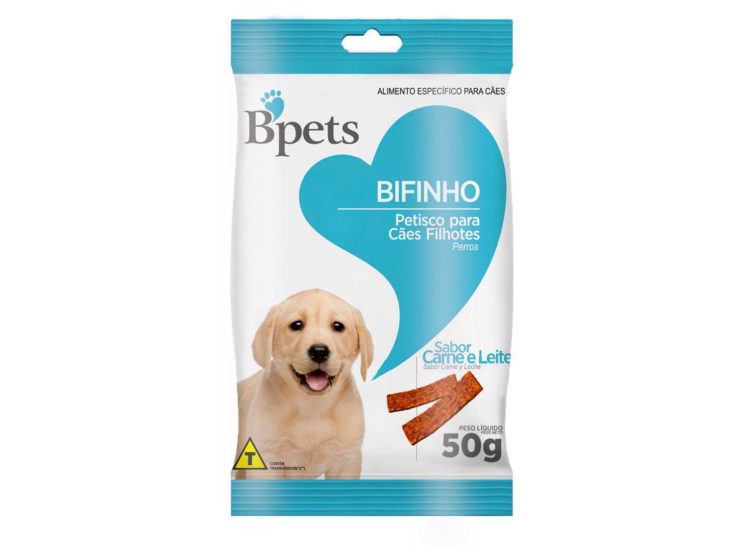 Bifinho para Cachorro Filhote Bpets Carne e Leite