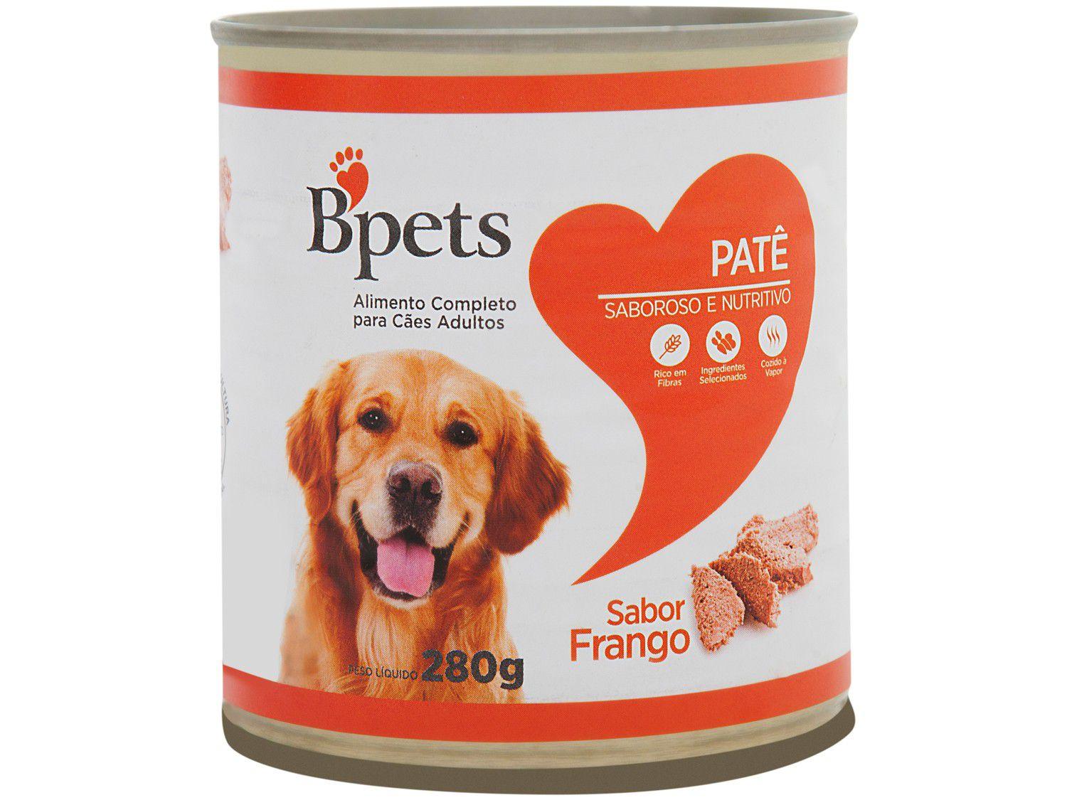 Ração Úmida para Cachorro Adulto Lata Bpets - Patê Frango 280g