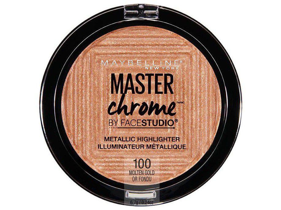 Pó Iluminador Facial Maybelline Gold - Face Studio Master Chrome
