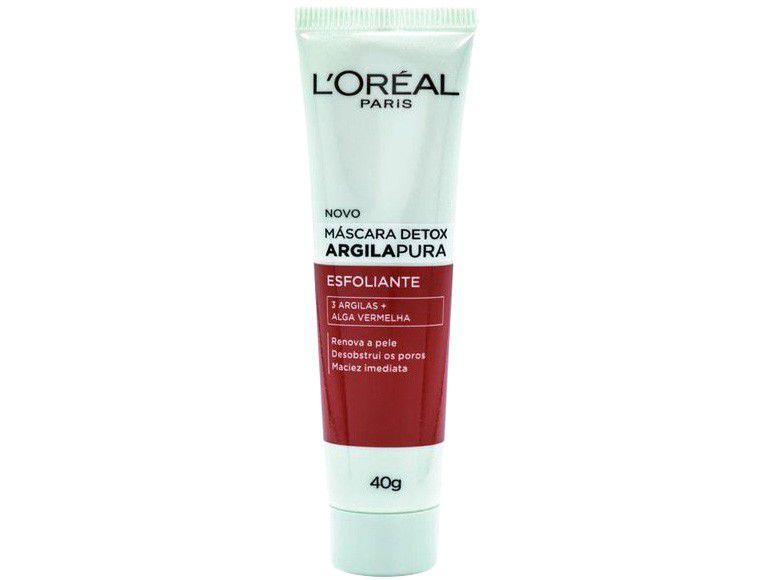 Máscara Facial Loreal Paris - Argila Pura Detox Esfoliante 40g