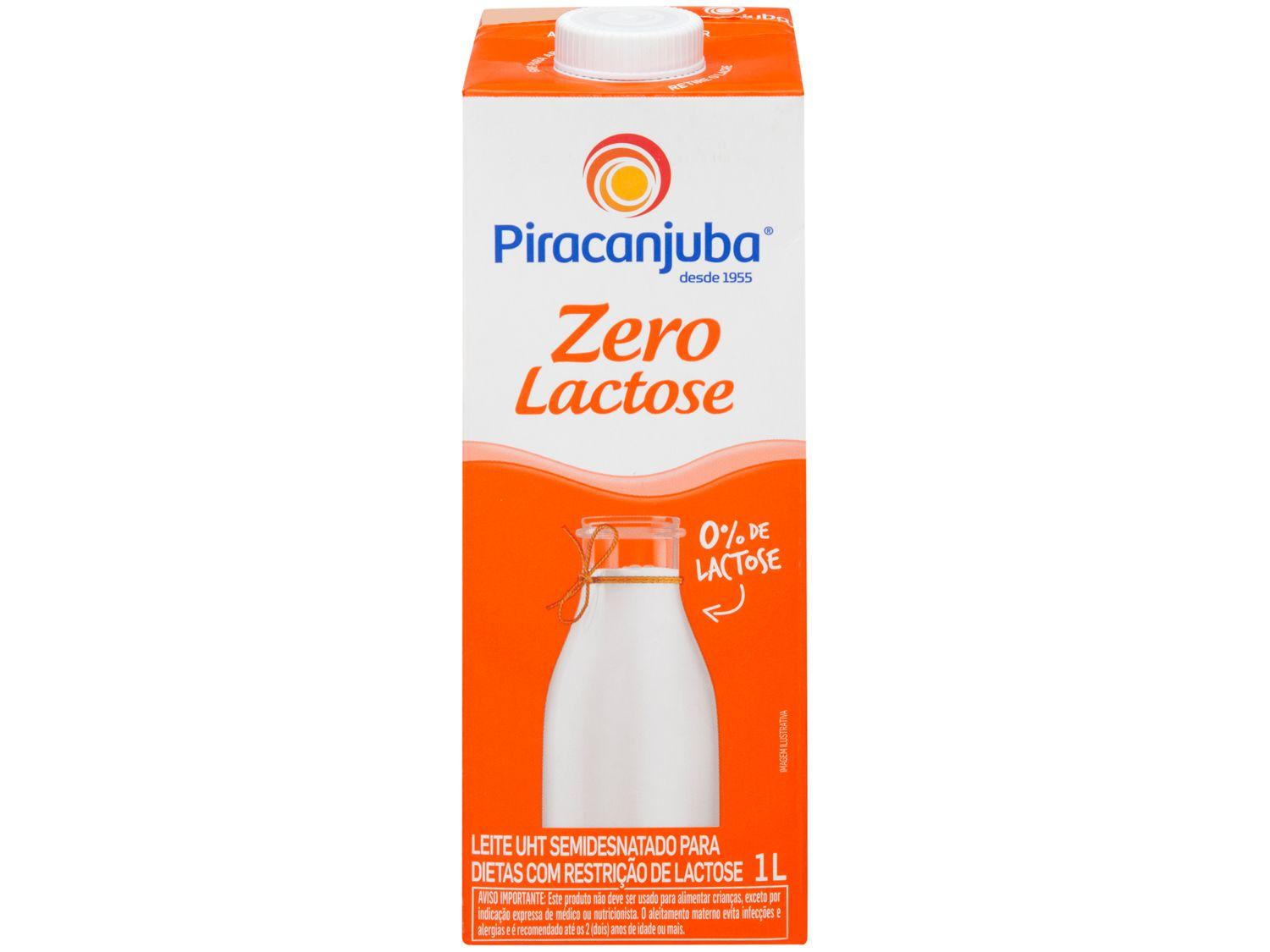 Leite Semidesnatado sem Lactose UHT - Piracanjuba 1L
