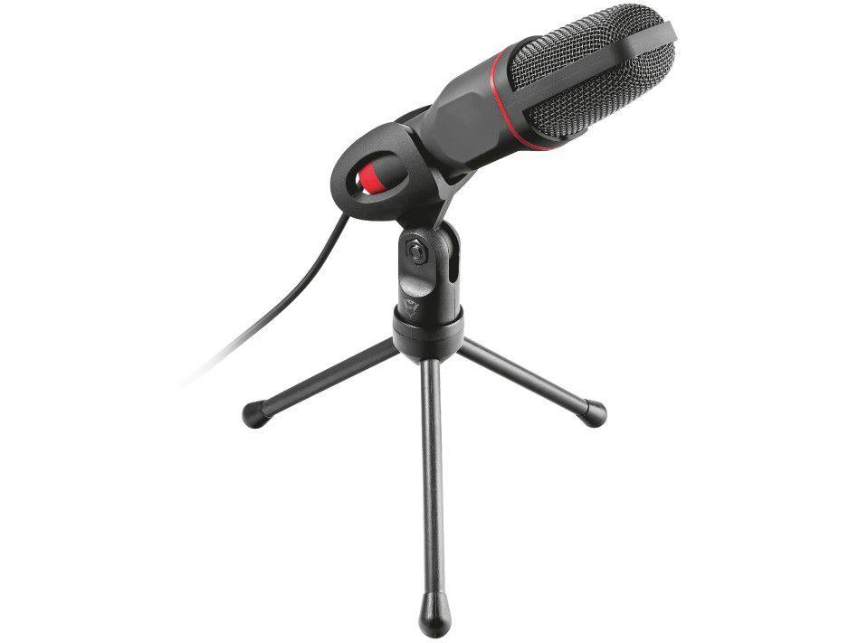 Microfone Gamer de Mesa Trust GXT 212 Mico - com Tripé