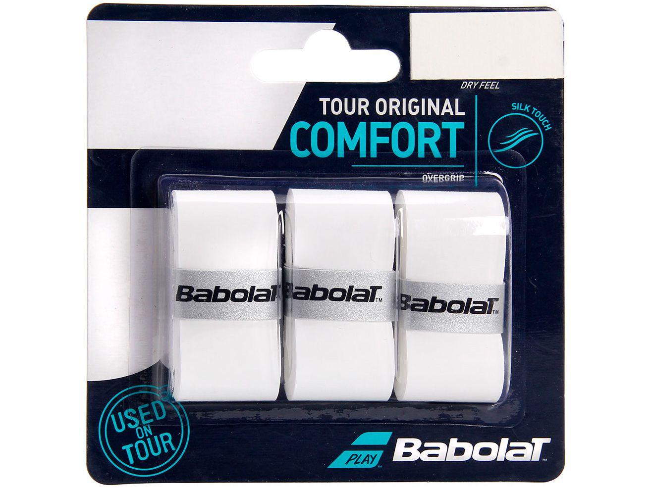 Overgrip Babolat Tour Original Comfort Branco - 3 Unidades