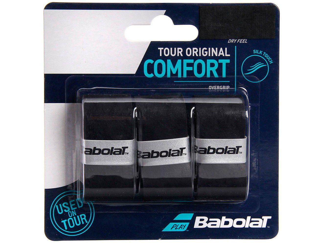 Overgrip Babolat Tour Original Comfort Preto - 3 Unidades