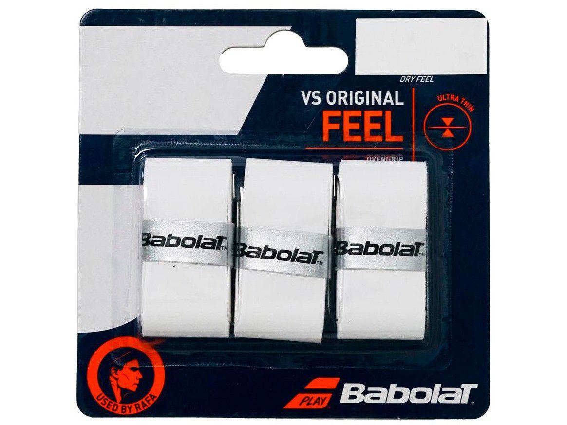 Overgrip Babolat VS Original Feel Branco - 3 Unidades