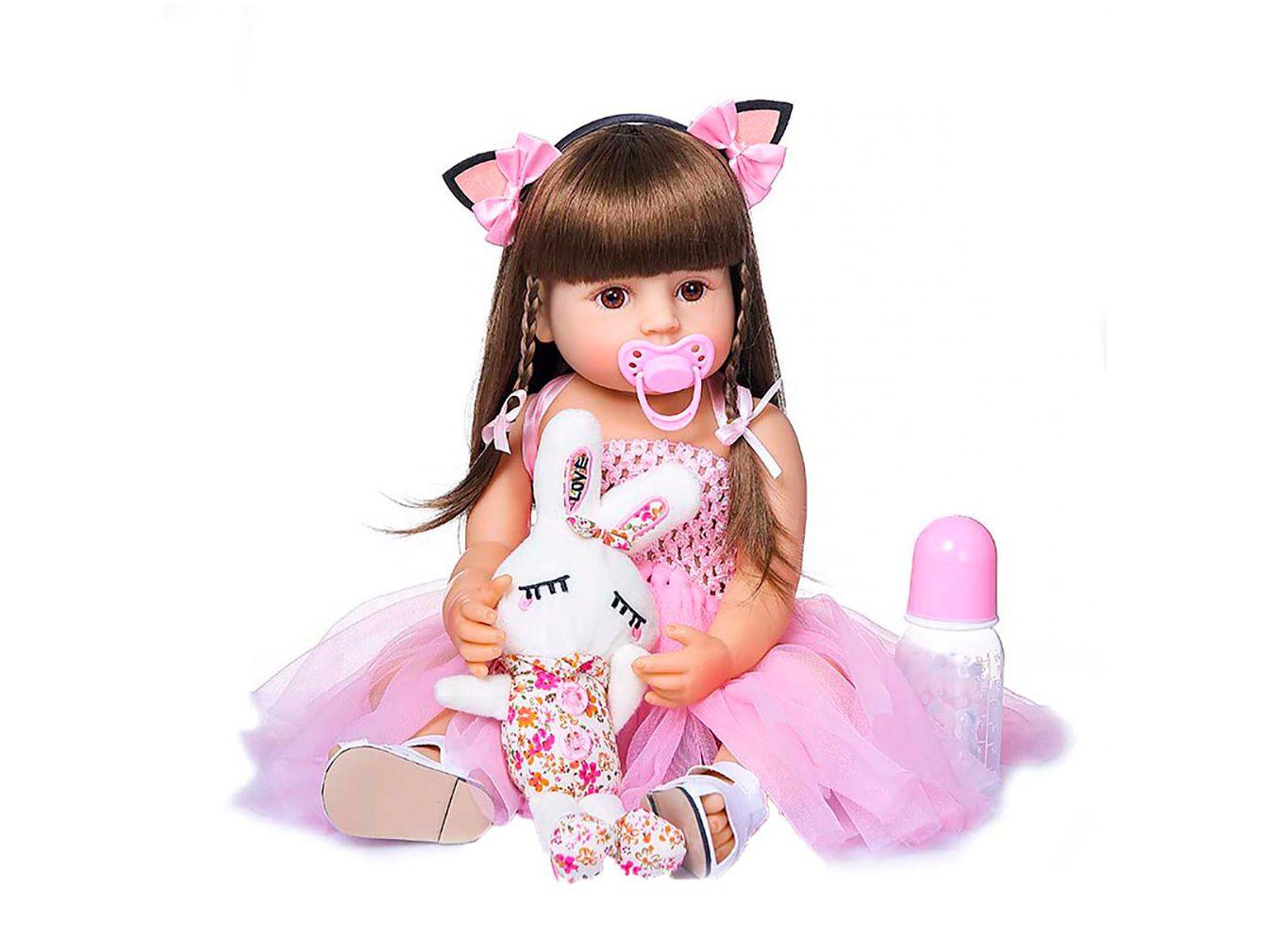Bebê Reborn Princesa Laura Baby 45cm - com Acessórios